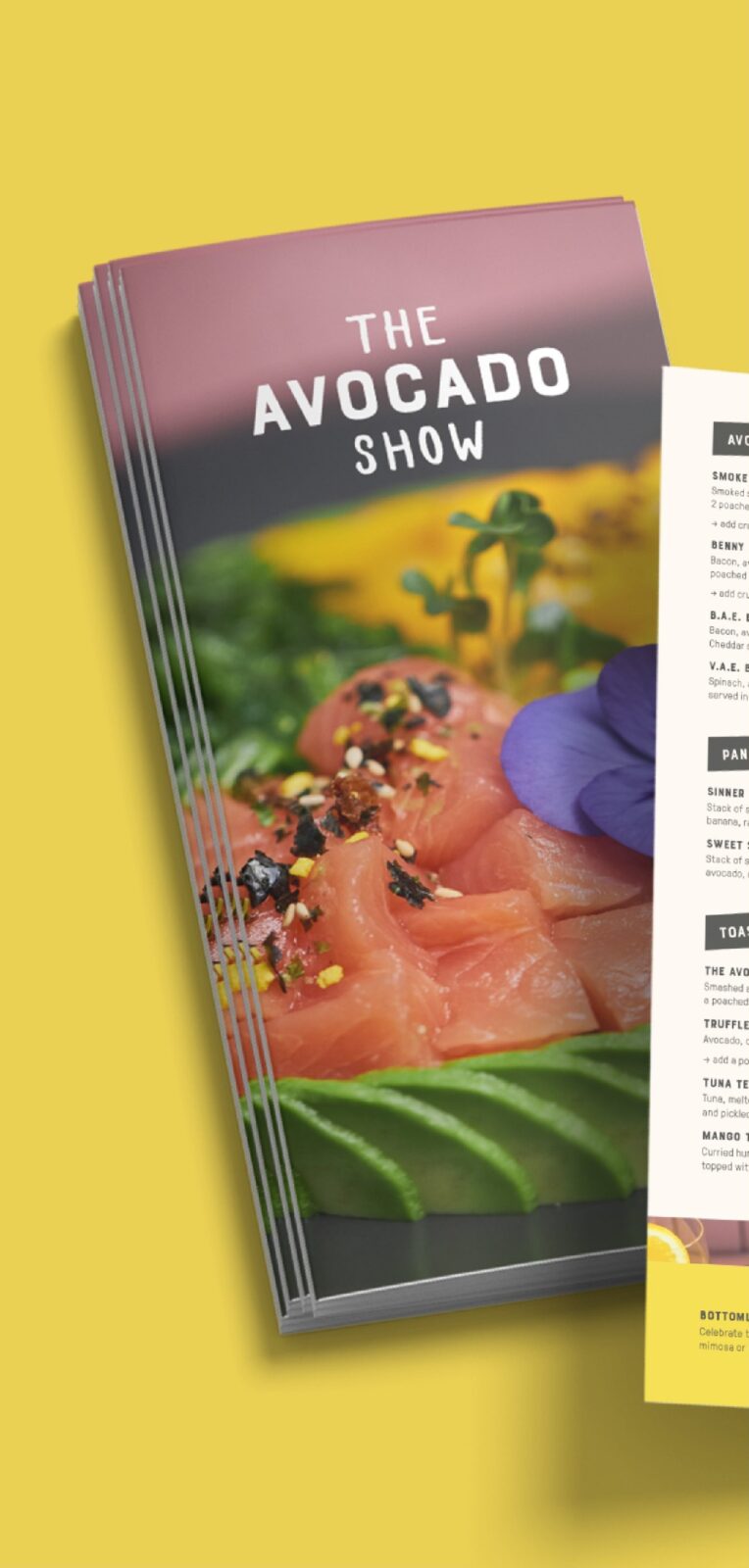 Avocado Show – menu design (2)