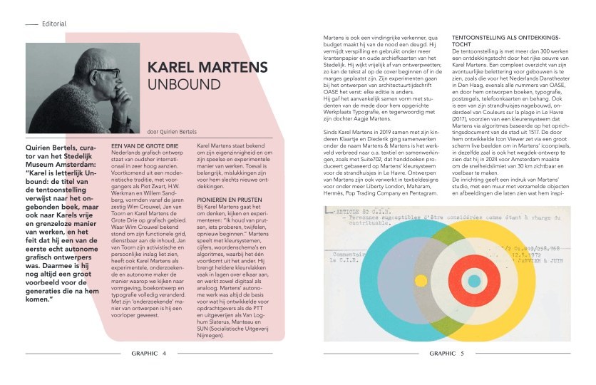 Spread van twee pagina's uit hetzelfde magazine