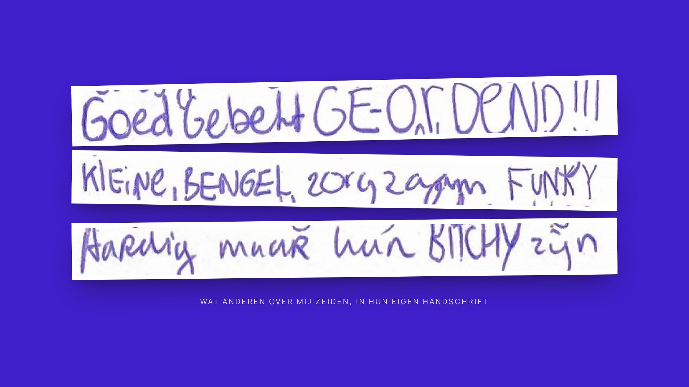 Geschreven Zelfportret – ontwerp door Buro Reni