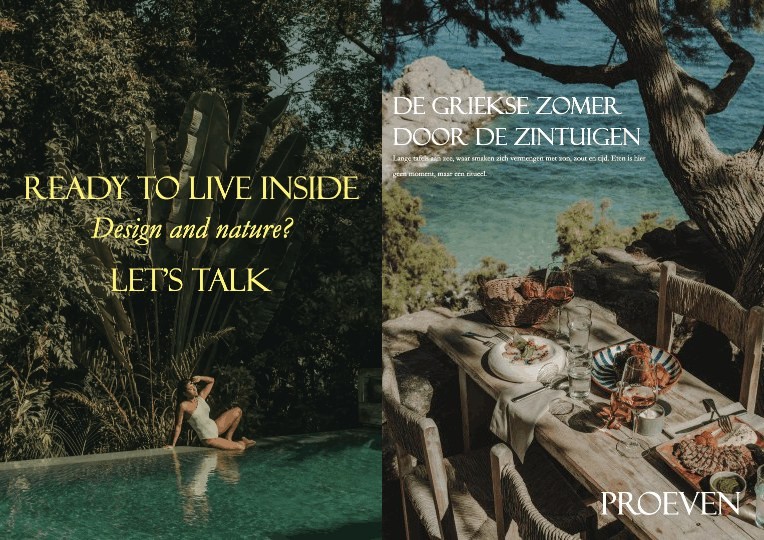 Spread van twee pagina's uit hetzelfde magazine