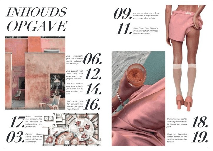 Spread van twee pagina's uit hetzelfde magazine