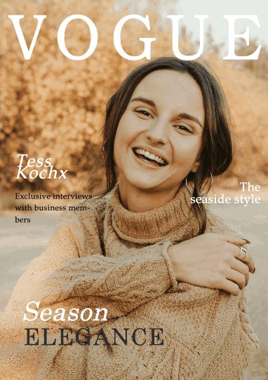 Magazinecover van een cursist, gemaakt in InDesign