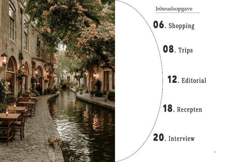 Spread van twee pagina's uit hetzelfde magazine